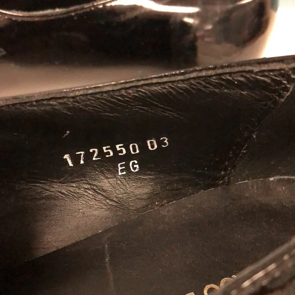 Vtg Nordstrom BrassBoot patent black leather men’s shoes size 9.5 formal wedding